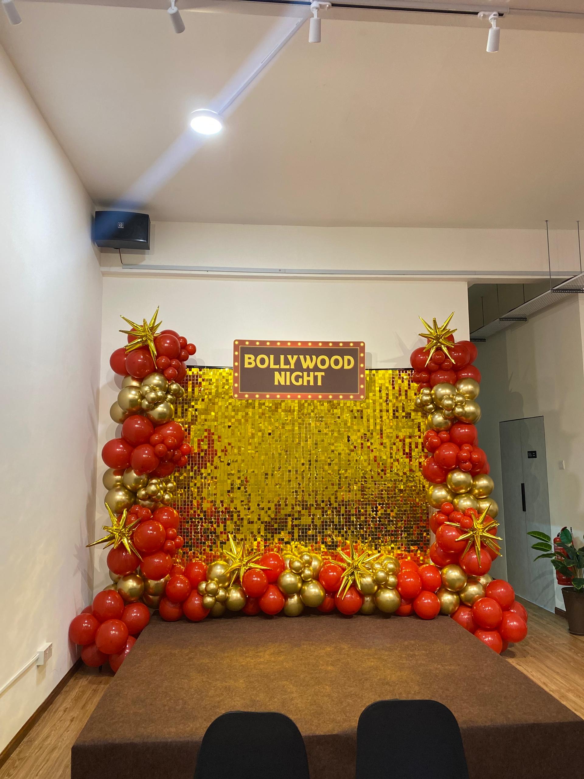 Bollywood Night balloon backdrop